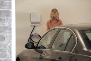 residential electric car charging station